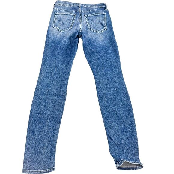 Mother The Looker Groovin' Zip Fly Denim Jeans Faded Distressed Wash Size 26 - Picture 3 of 10